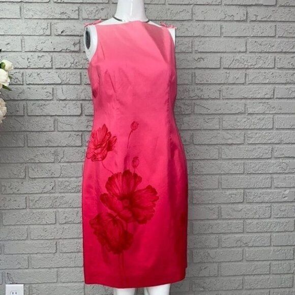 Liz Claiborne Floral Ombré Dress Size 8P - Picture 1 of 13